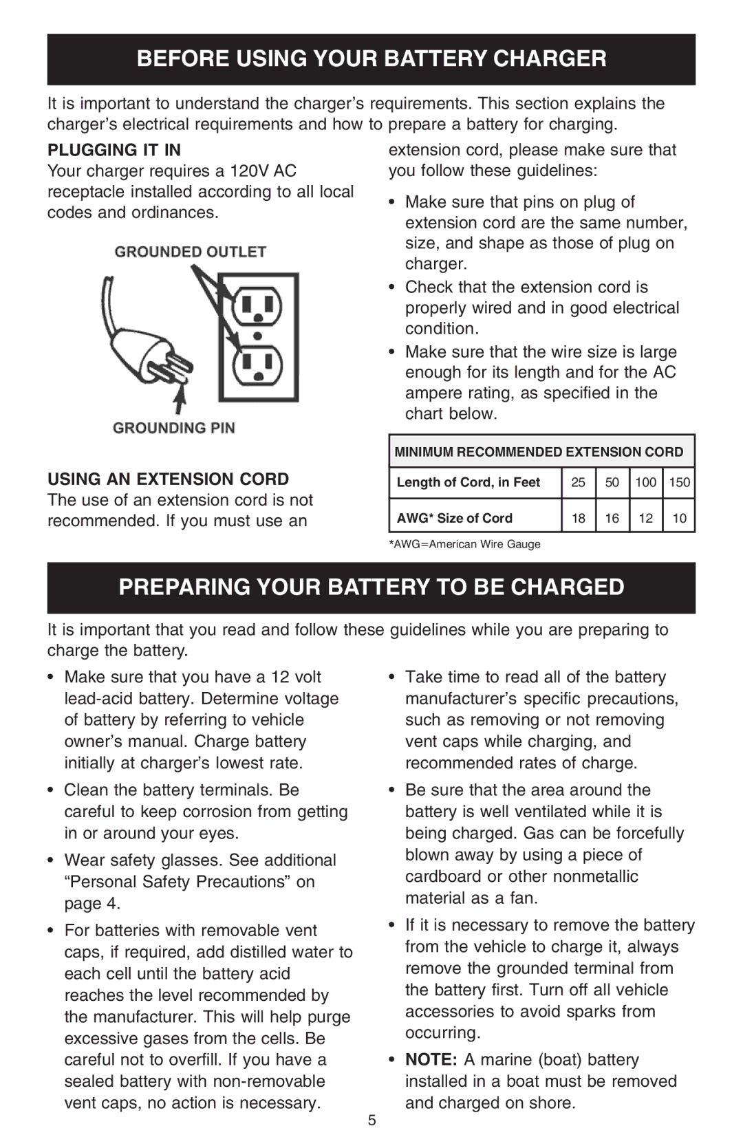 Schumacher 1200A owner manual Before Using Your Battery Charger, Preparing Your Battery to be Charged, Plugging IT 