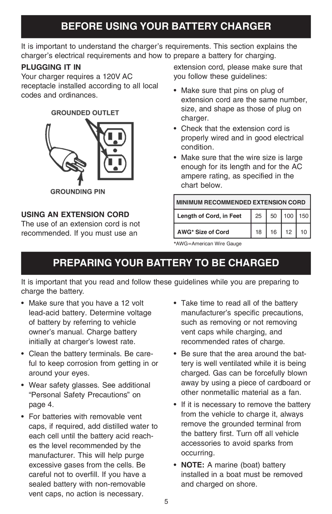 Schumacher 6000A owner manual Before Using Your Battery Charger, Preparing Your Battery to be Charged, Plugging IT 