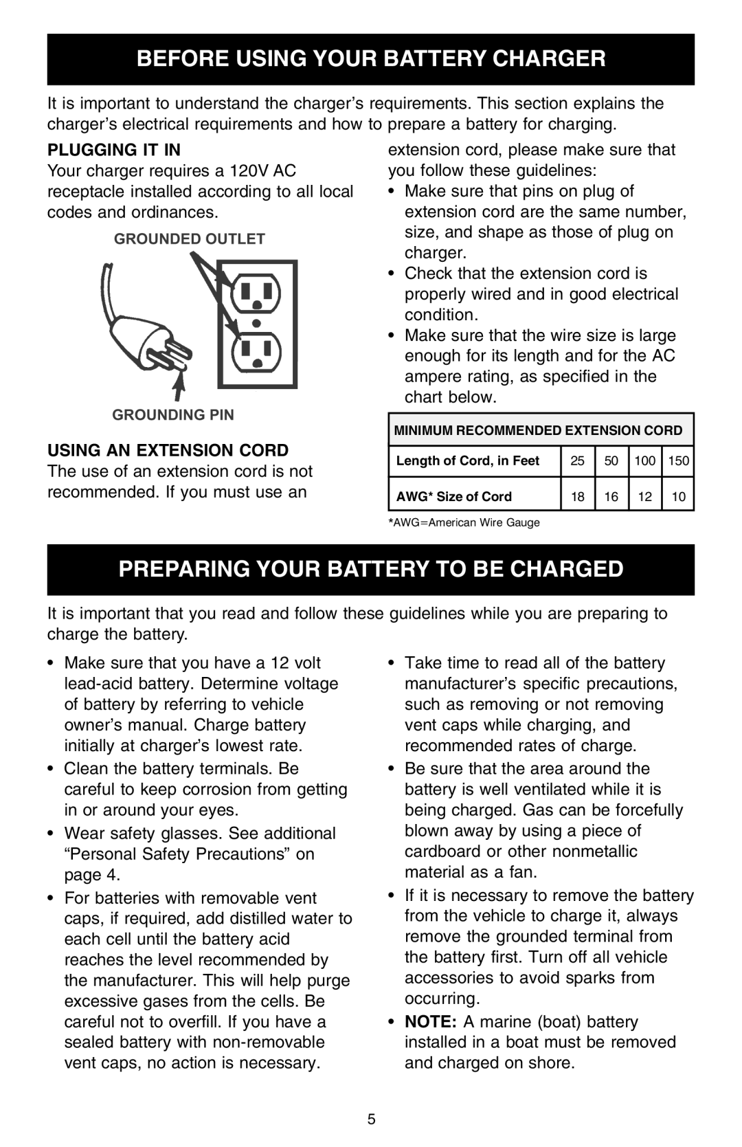 Schumacher 7000A owner manual Before Using Your Battery Charger, Preparing Your Battery to be Charged, Plugging IT 