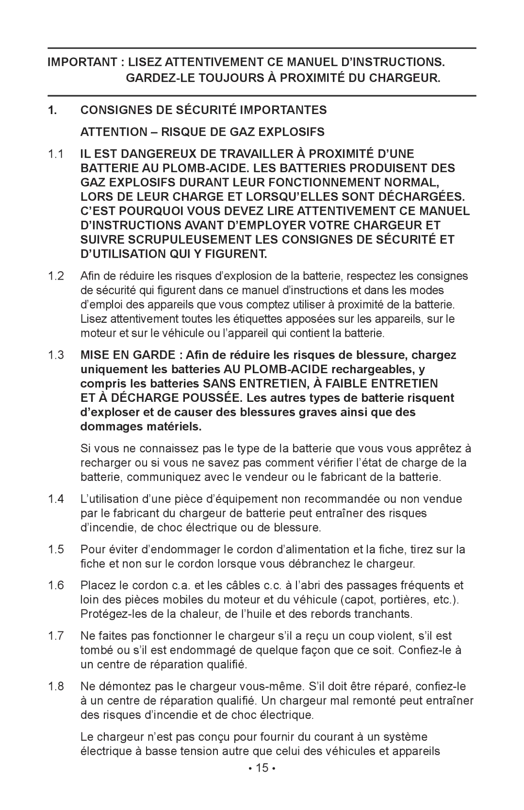 Schumacher 85-716 instruction manual 