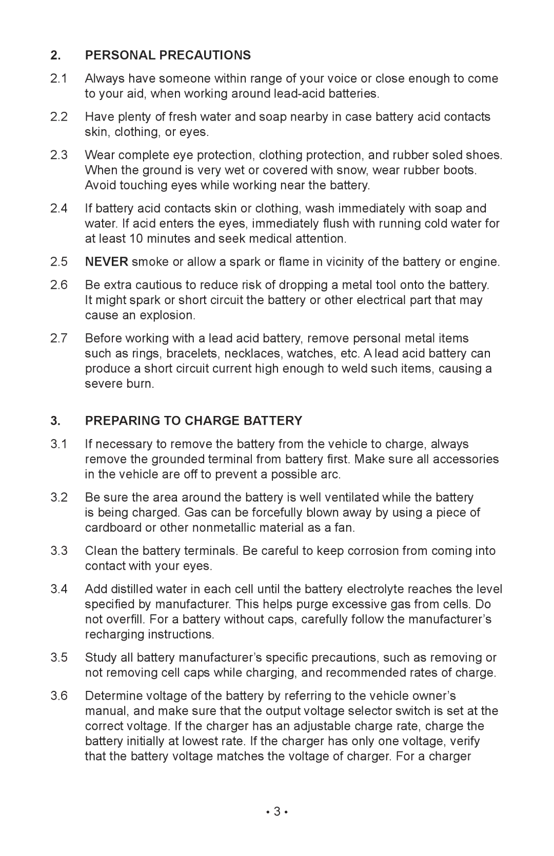 Schumacher 85-716 instruction manual Personal Precautions, Preparing to Charge Battery 