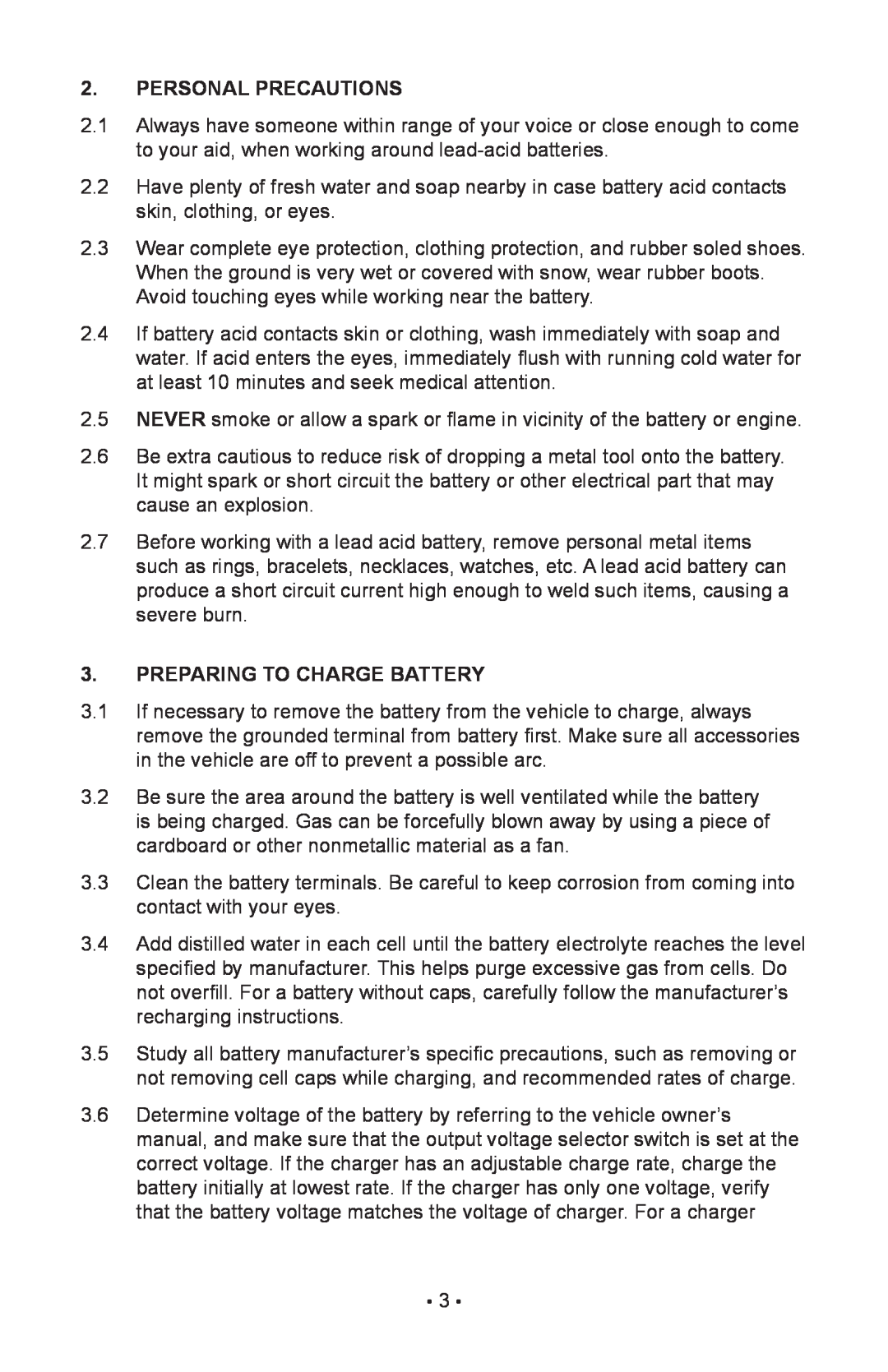 Schumacher 85-716 instruction manual Personal Precautions, Preparing To Charge Battery 