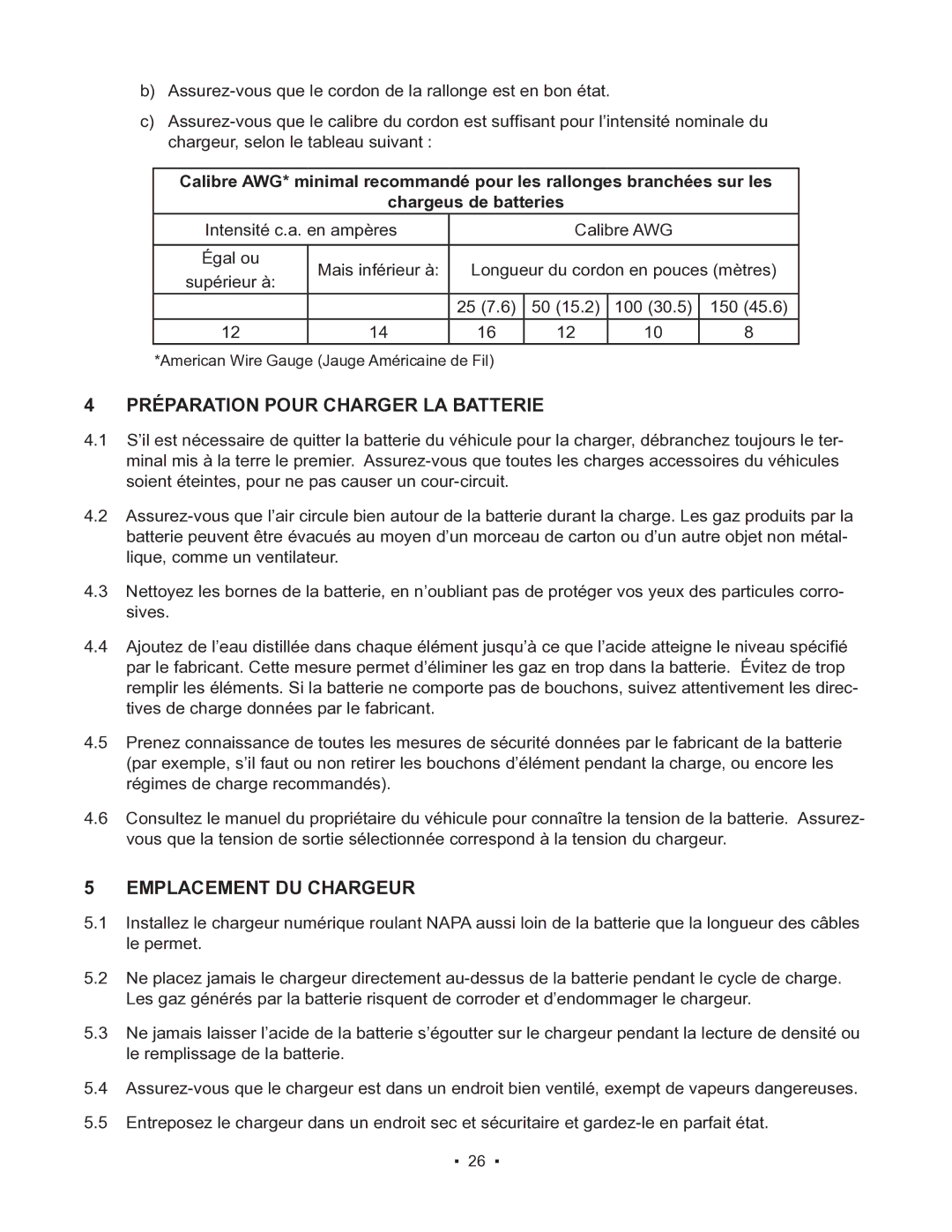 Schumacher 85-8100 instruction manual Préparation Pour Charger LA Batterie, Emplacement DU Chargeur 