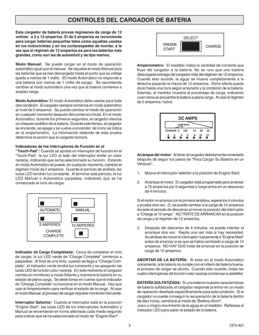 Schumacher 9275A-PE owner manual Controles DEL Cargador DE Bateria 