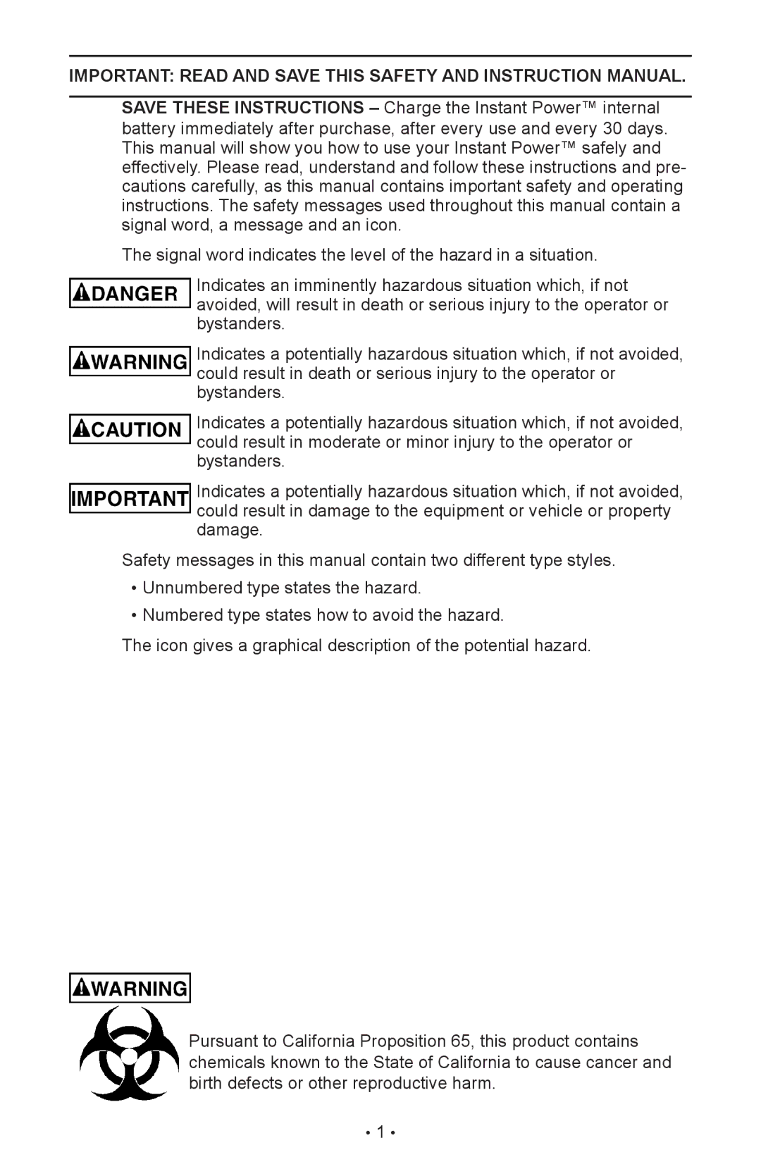 Schumacher 00-99-000990-0809, 94026936, IP-1800I owner manual 