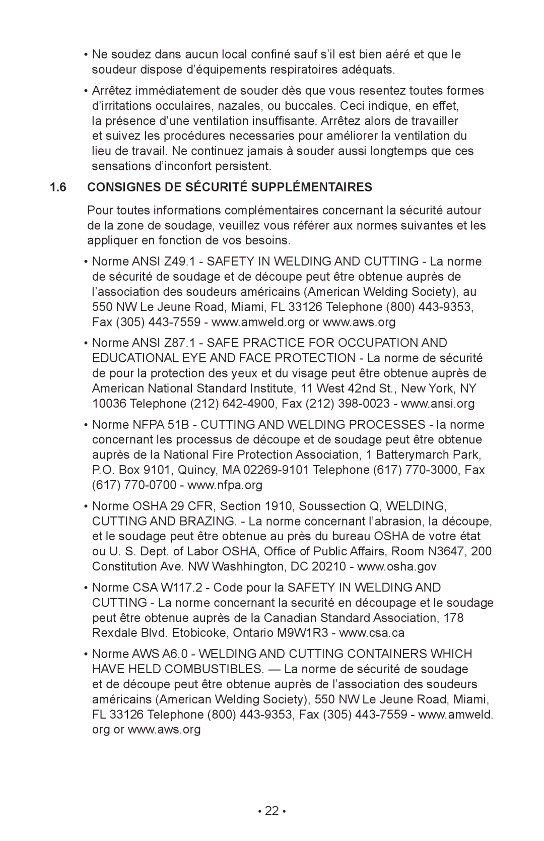 Schumacher 94070A, 98026071, 00-99-000985/1009 manual Consignes DE Sécurité Supplémentaires 