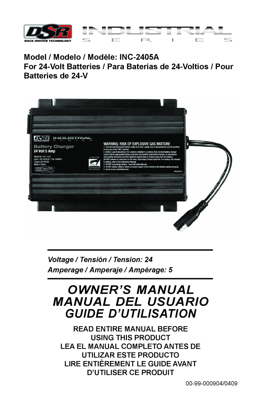 Schumacher INC-2405A owner manual Guide D’UTILISATION 