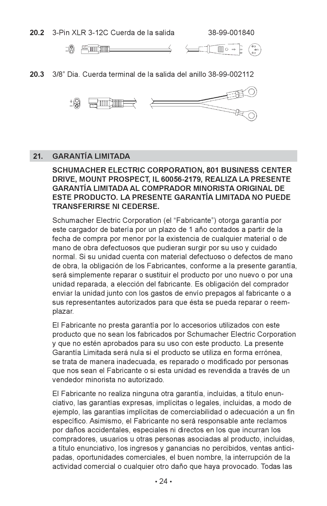 Schumacher INC-2405A owner manual 