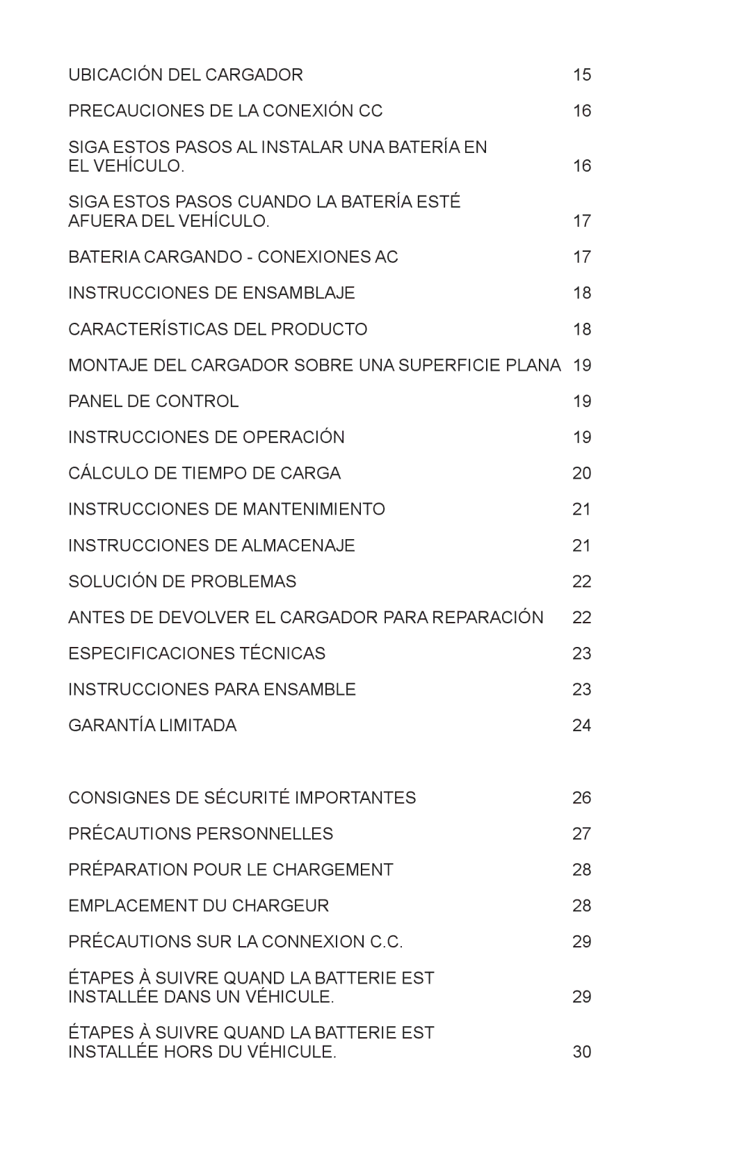 Schumacher INC-2405A owner manual Bateria Cargando Conexiones AC Instrucciones DE Ensamblaje 