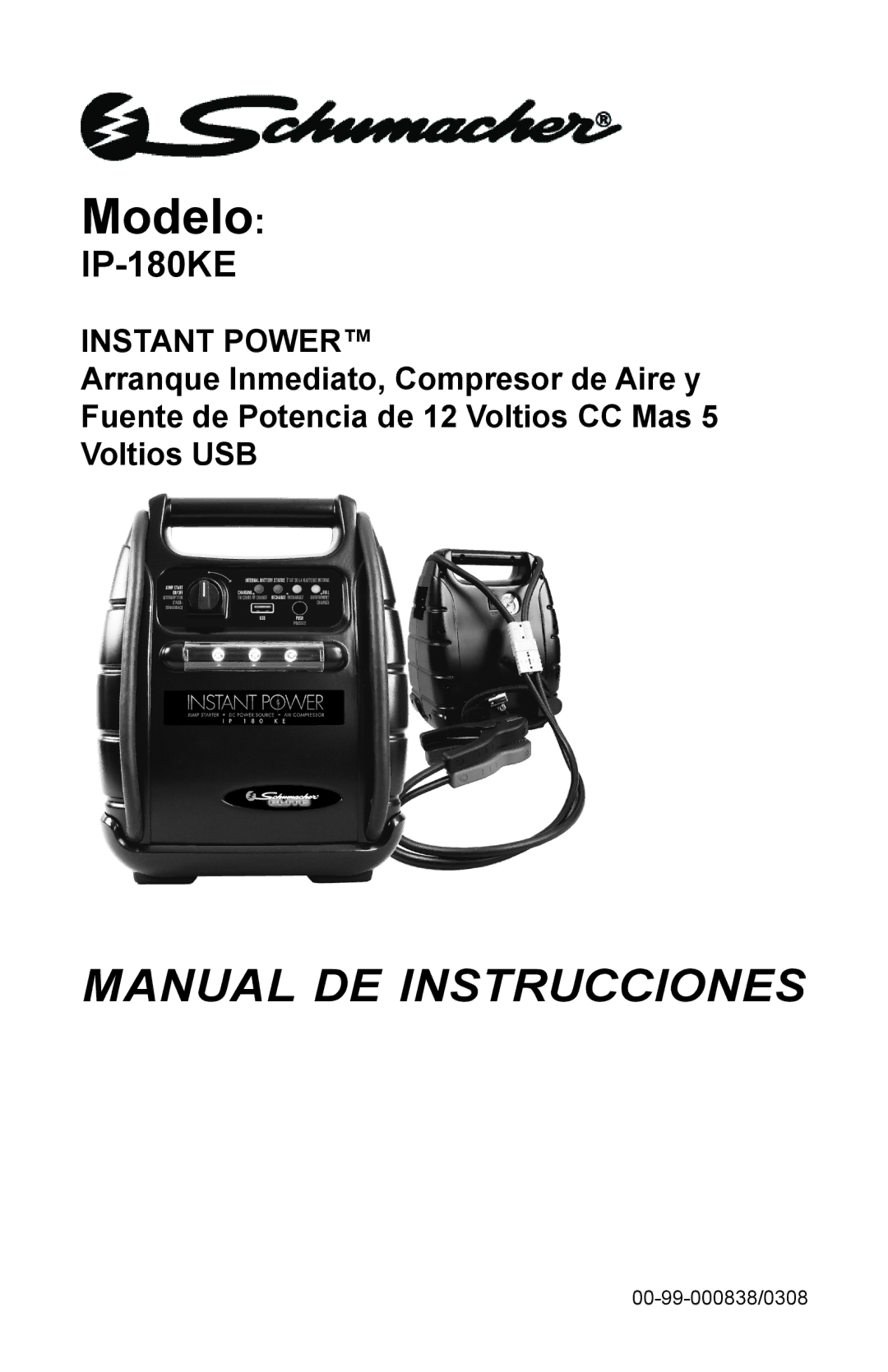 Schumacher IP-180KE instruction manual Modelo 