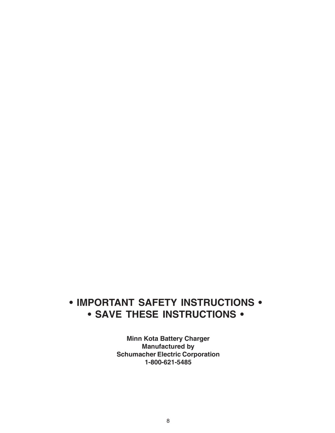 Schumacher MKC-10 important safety instructions Important Safety Instructions 