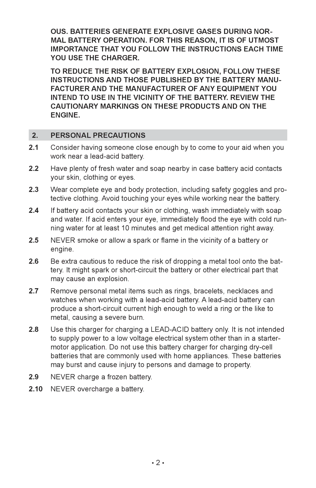 Schumacher MSC-2405 owner manual 