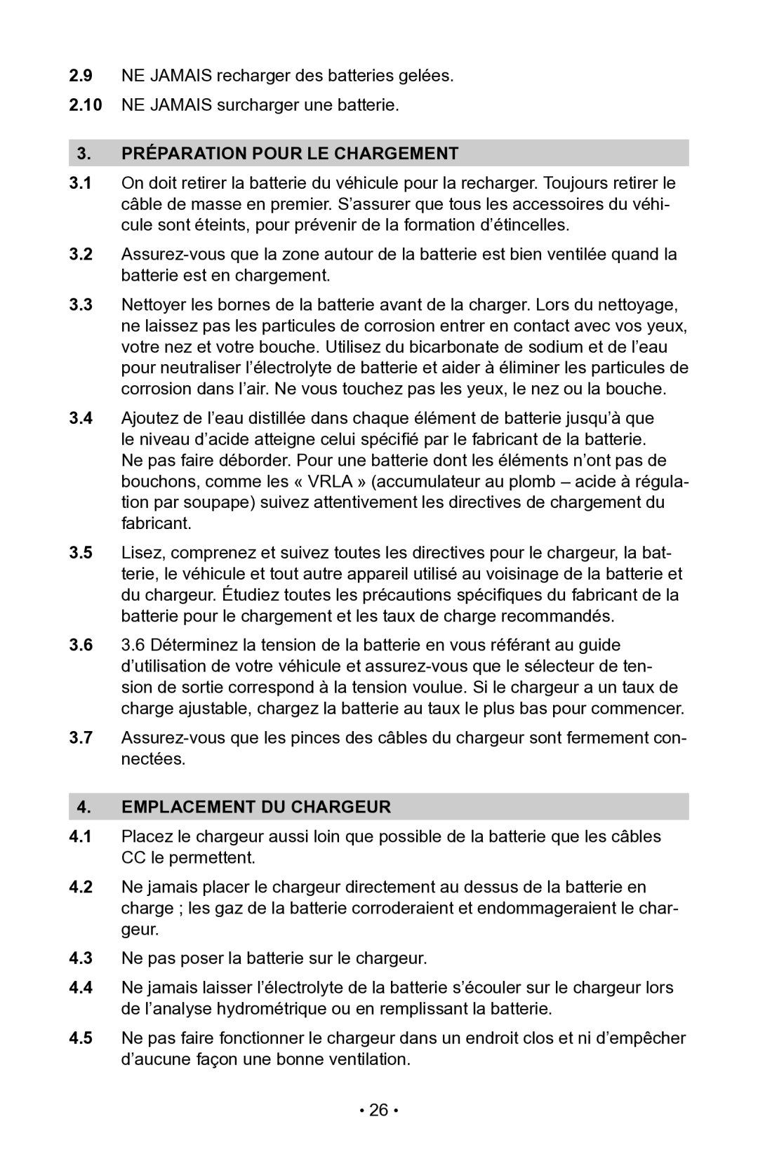 Schumacher NIN-800A, 94085893, 00-99-000942 owner manual Préparation Pour LE Chargement, Emplacement DU Chargeur 