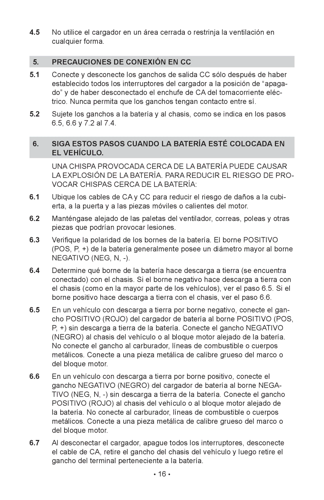 Schumacher 00-99-000943, NIN-812A, 94085894 owner manual Precauciones DE Conexión EN CC 