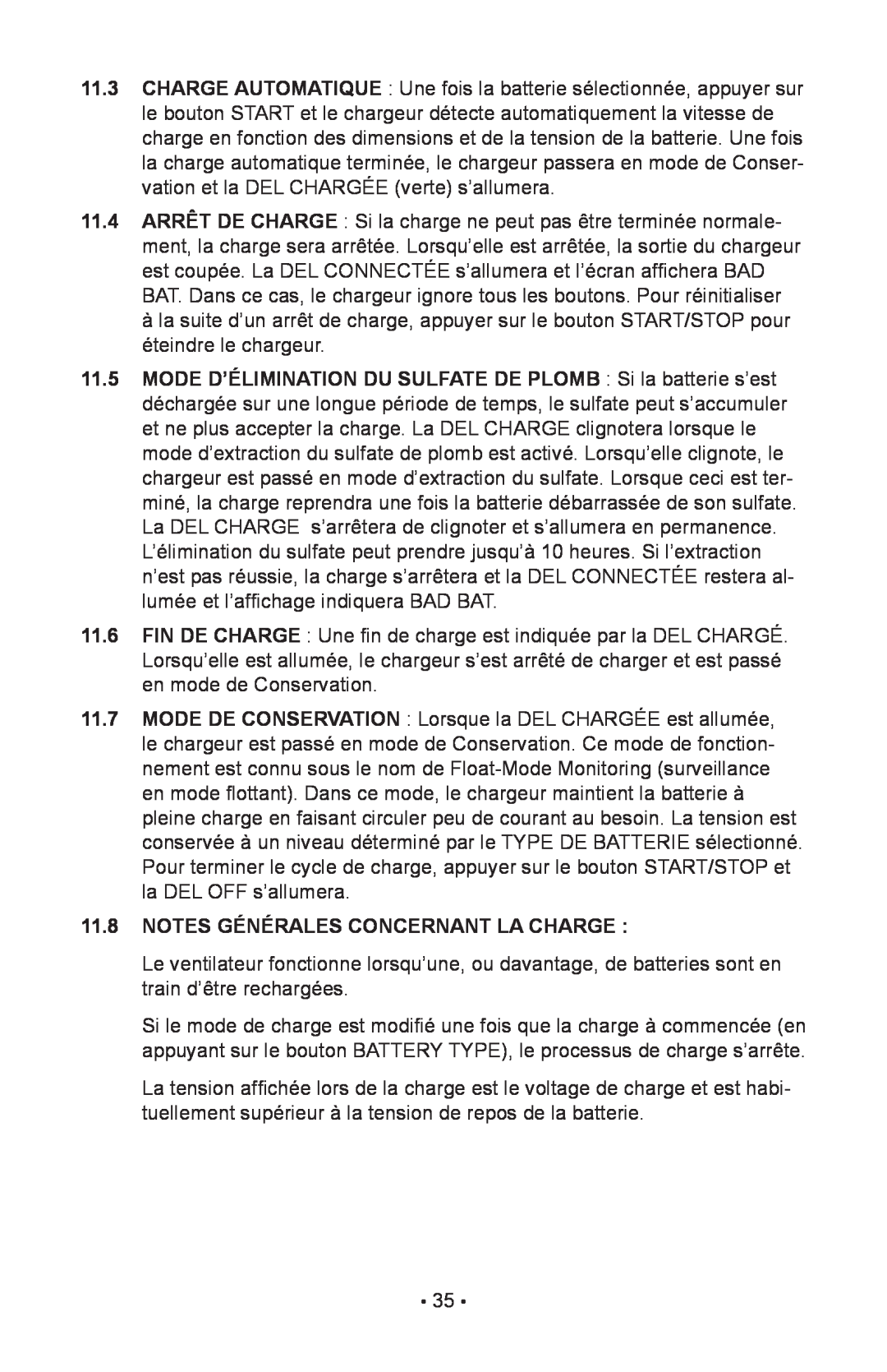 Schumacher NIN-812A, 94085894, 00-99-000943 owner manual Notes Générales Concernant La Charge 