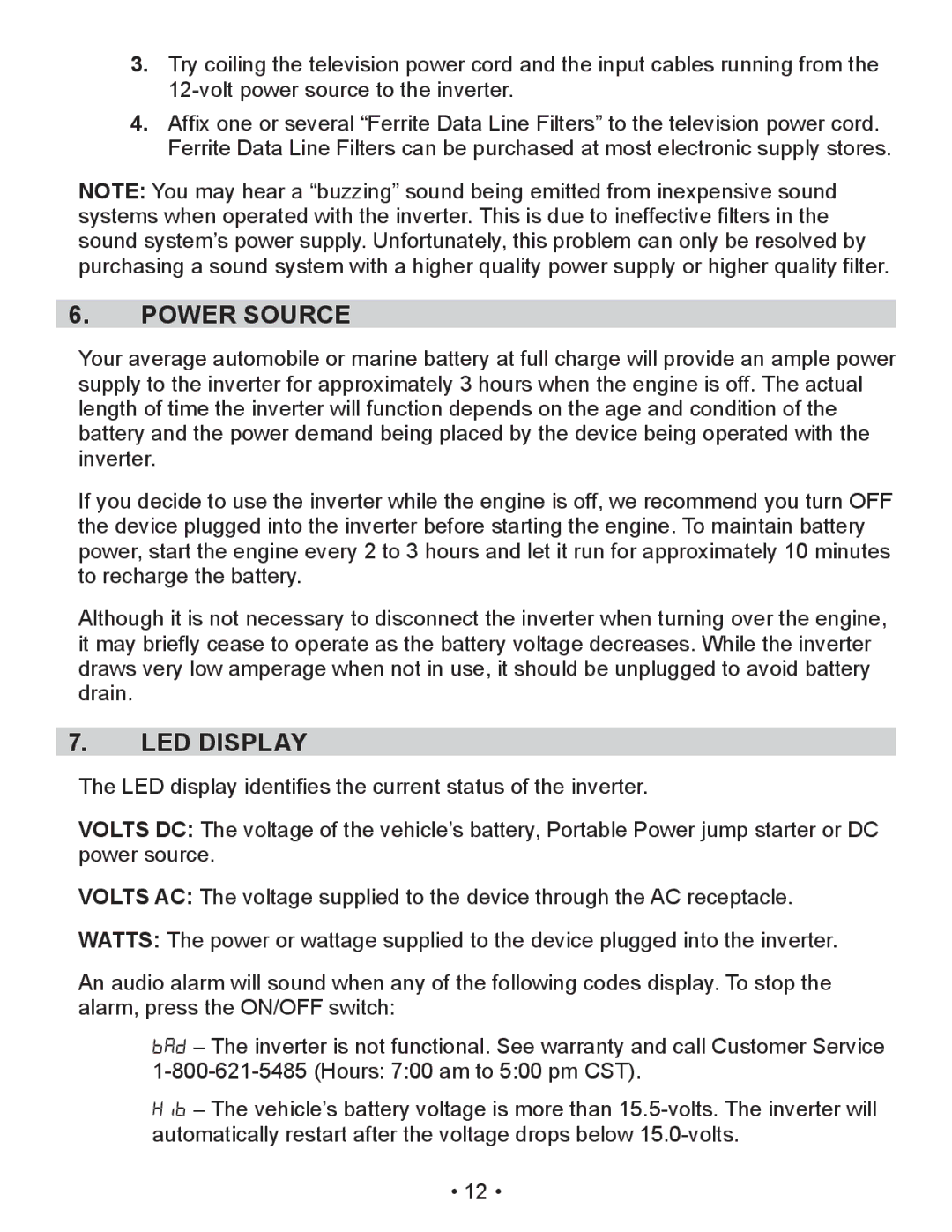 Schumacher PID-410 owner manual Power Source, LED Display 