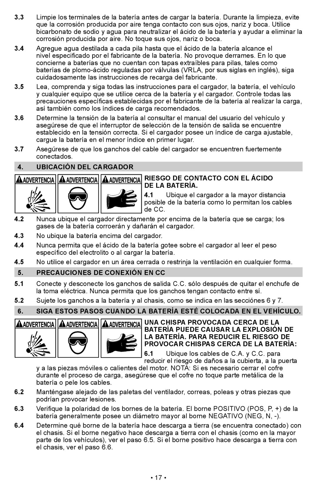 Schumacher PS-1022M owner manual Precauciones DE Conexión EN CC 