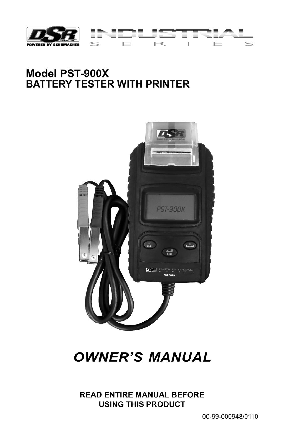 Schumacher owner manual Model PST-900X 