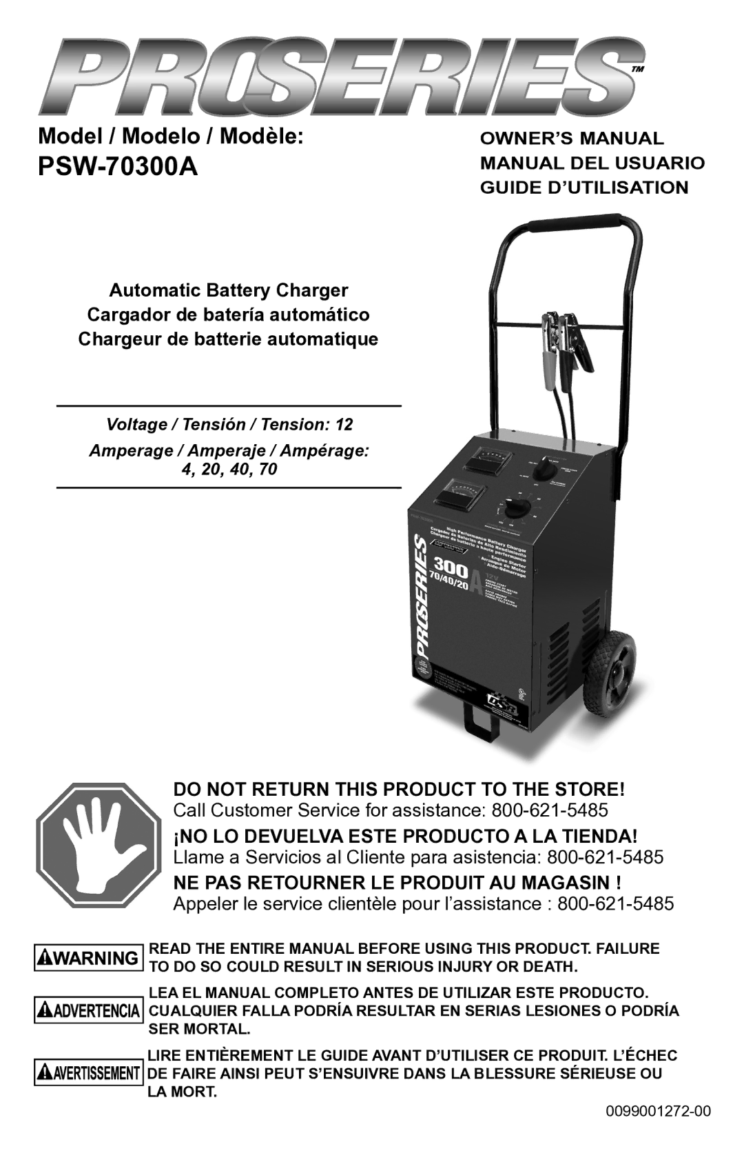 Schumacher PSW-70300A owner manual 