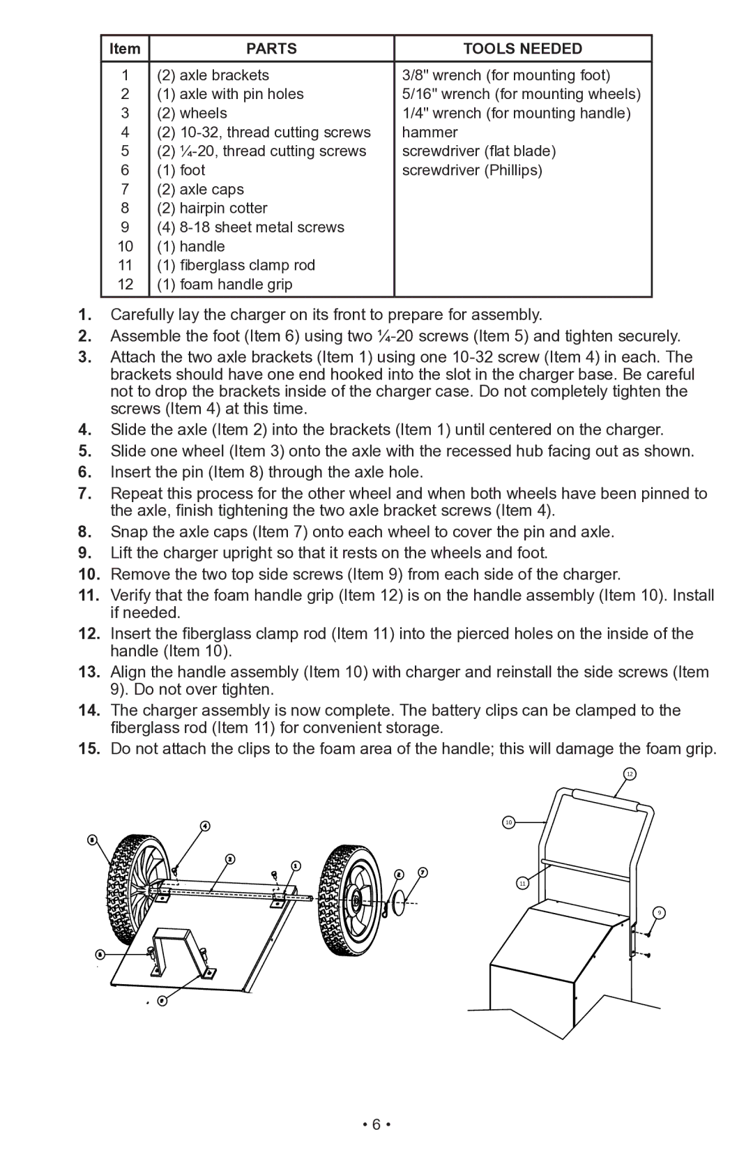 Schumacher PSW-70300A owner manual Parts Tools Needed 