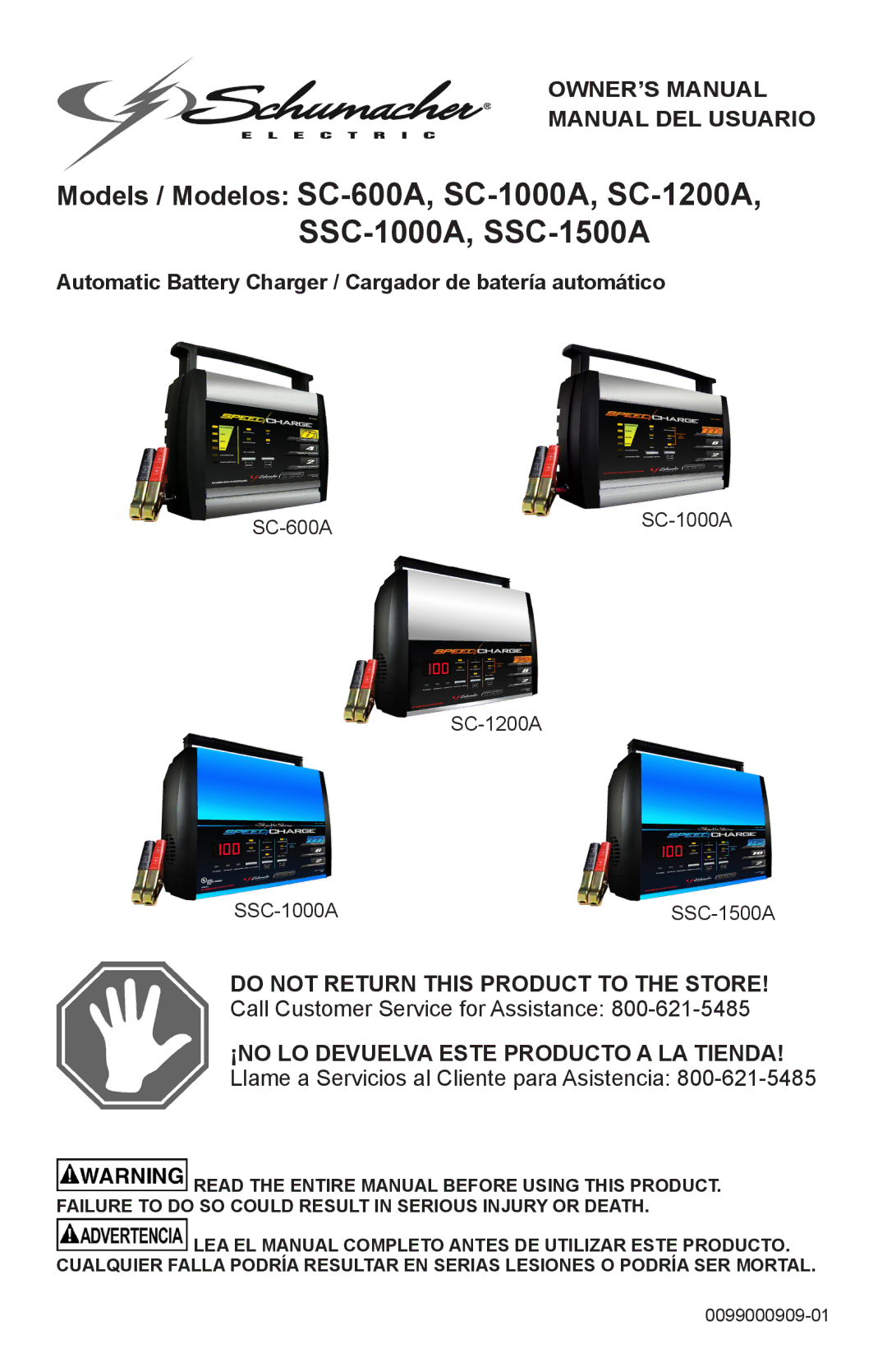 Schumacher SC-600A owner manual Do not Return this Product to the Store 