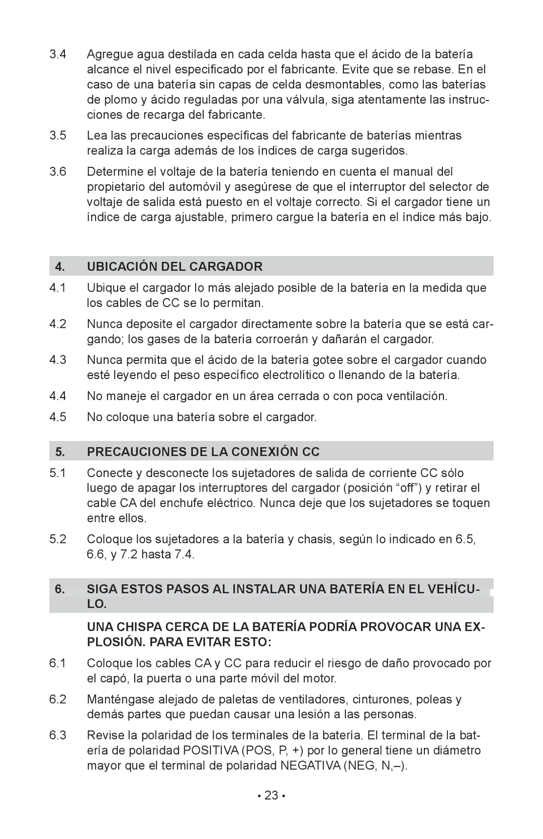 Schumacher SC-8020A owner manual Ubicación DEL Cargador, Precauciones DE LA Conexión CC 