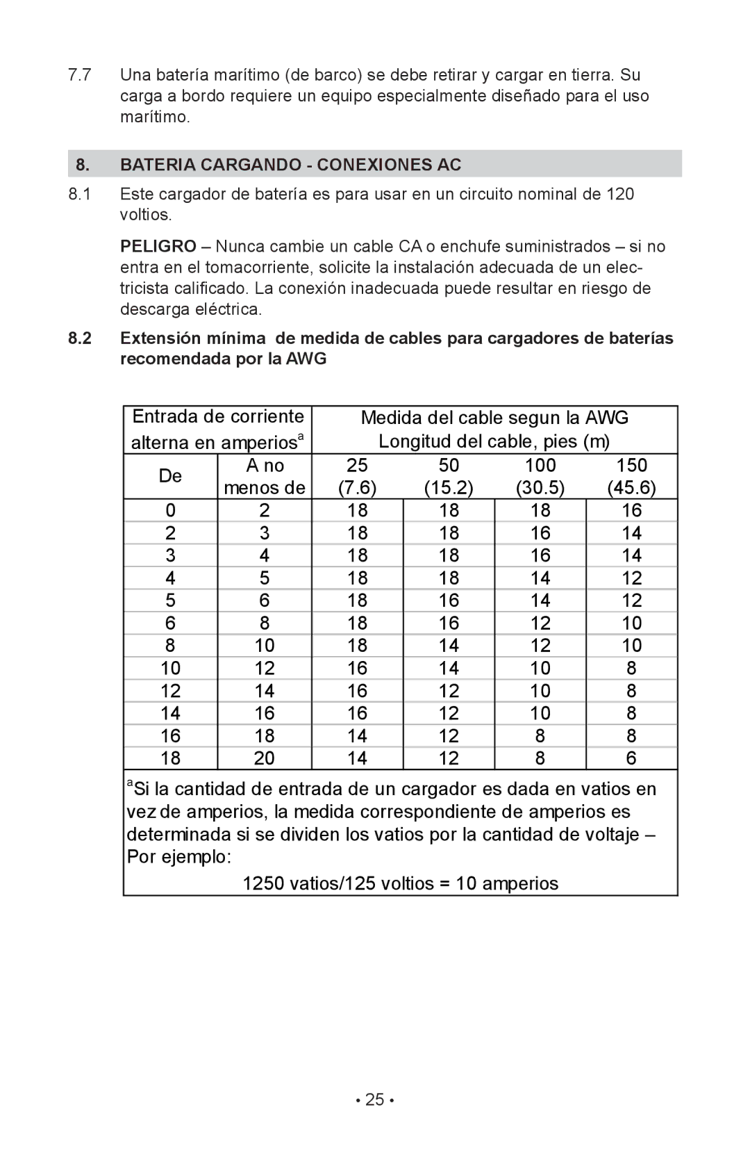 Schumacher SC-8020A owner manual Bateria Cargando Conexiones AC 