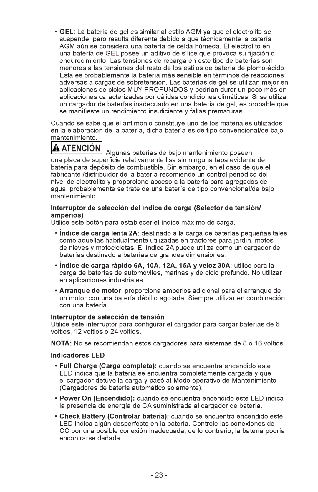 Schumacher SE-1510MA, SE-1052, SE-5212MA owner manual Interruptor de selección de tensión, Indicadores LED 