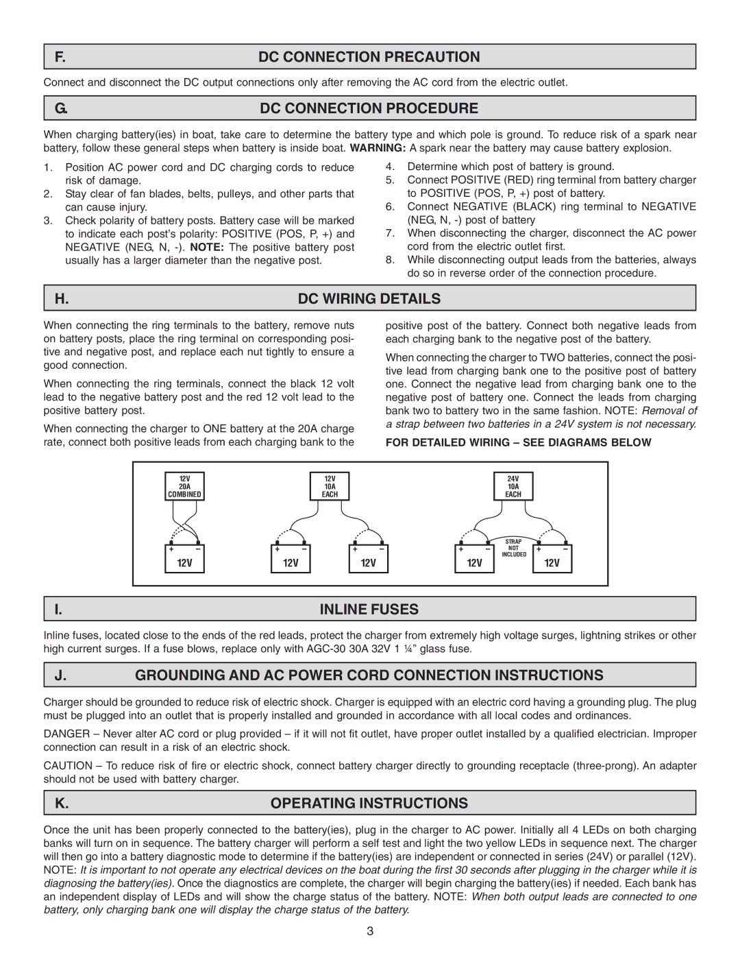 Schumacher SS-210A, SE-210A owner manual Grounding and AC Power Cord Connection Instructions 