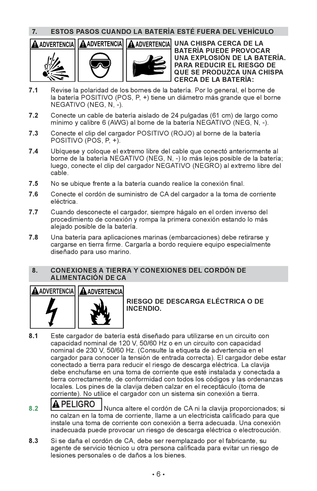 Schumacher SI-82-6 owner manual 