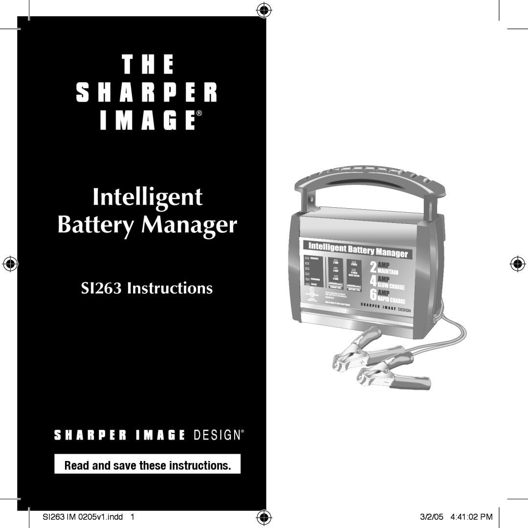 Schumacher manual Intelligent Battery Manager, SI263 Instructions, Read and save these instructions, 3/2/05 44102 PM 
