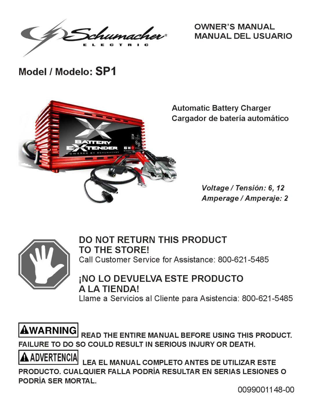 Schumacher owner manual Model / Modelo SP1 