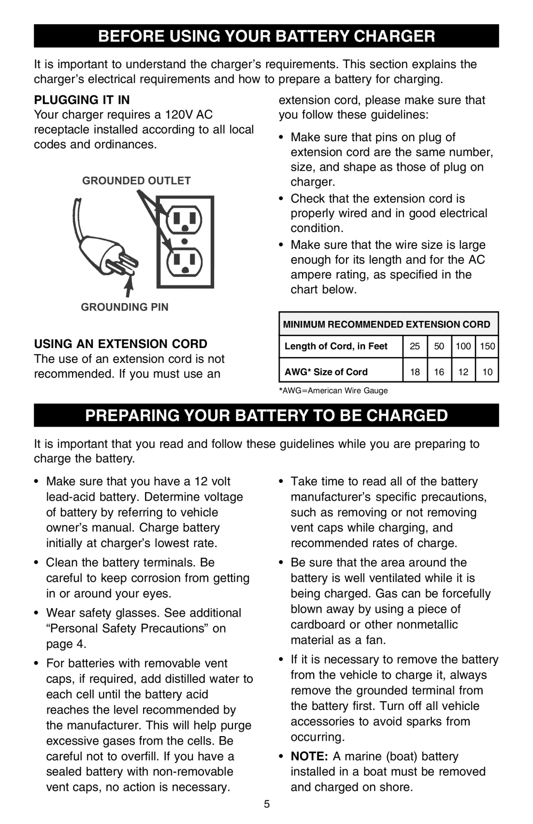 Schumacher SSF-1000A owner manual Before Using Your Battery Charger, Preparing Your Battery to be Charged, Plugging IT 