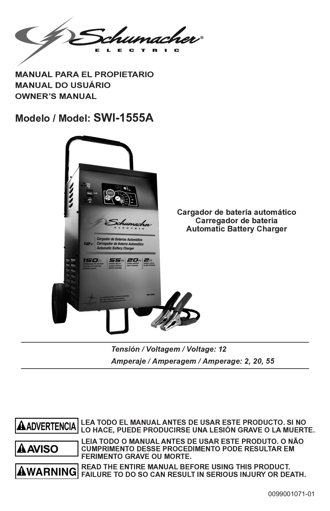 Schumacher owner manual Modelo / Model SWI-1555A 