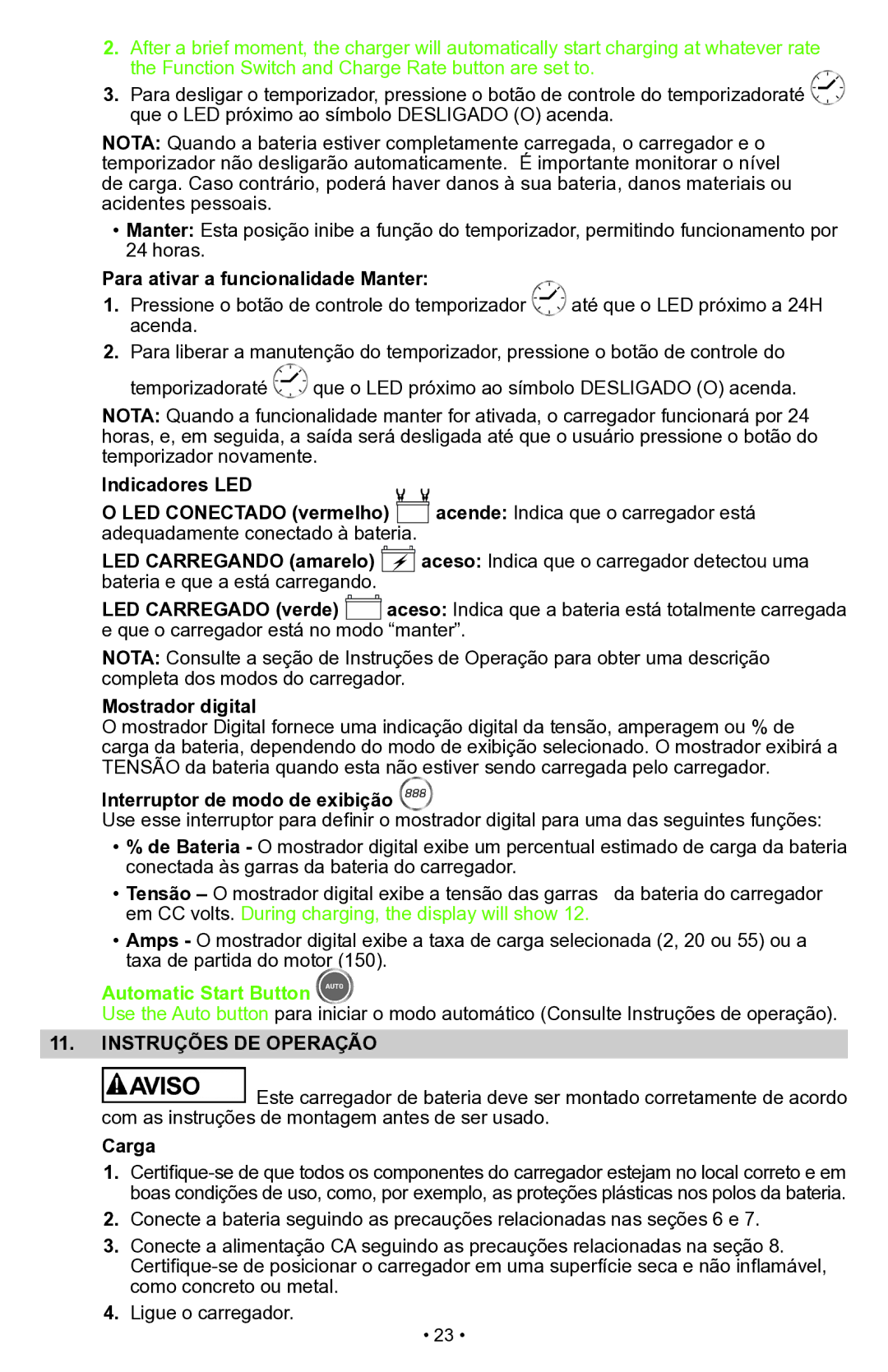 Schumacher SWI-1555A owner manual Para ativar a funcionalidade Manter, Mostrador digital, Interruptor de modo de exibição 