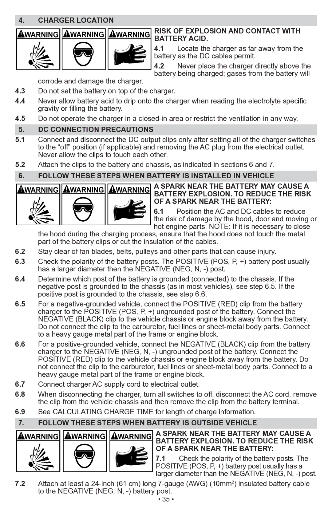 Schumacher SWI-1555A owner manual DC Connection Precautions 