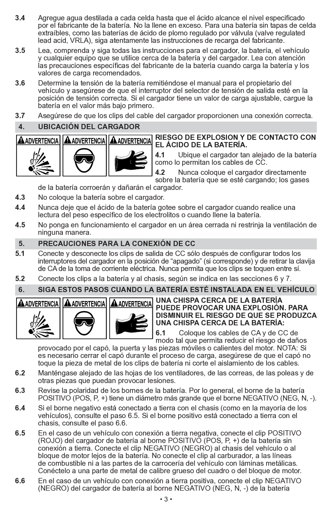 Schumacher SWI-1555A owner manual Precauciones Para LA Conexión DE CC 