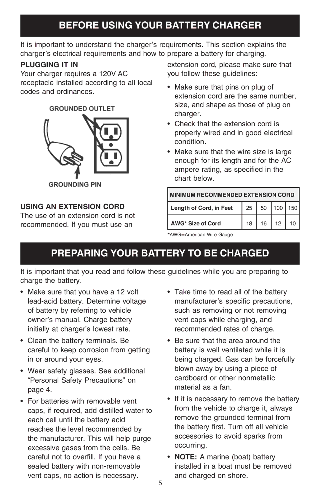 Schumacher WM-2500A, SC-2500A Before Using Your Battery Charger, Preparing Your Battery to be Charged, Plugging IT 