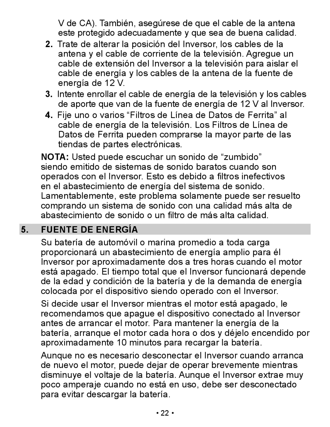 Schumacher XI41DU owner manual Fuente DE Energía 