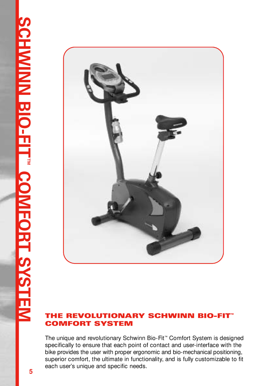 Schwinn 122, 222 manual Revolutionary Schwinn BIO-FIT, Comfort System 