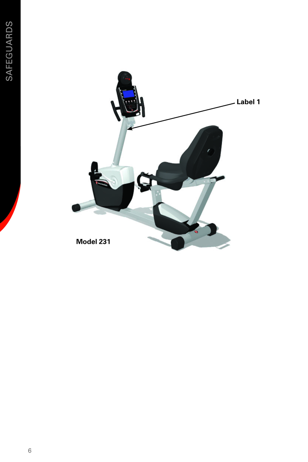 Schwinn 131 Upright manual Safeguards 