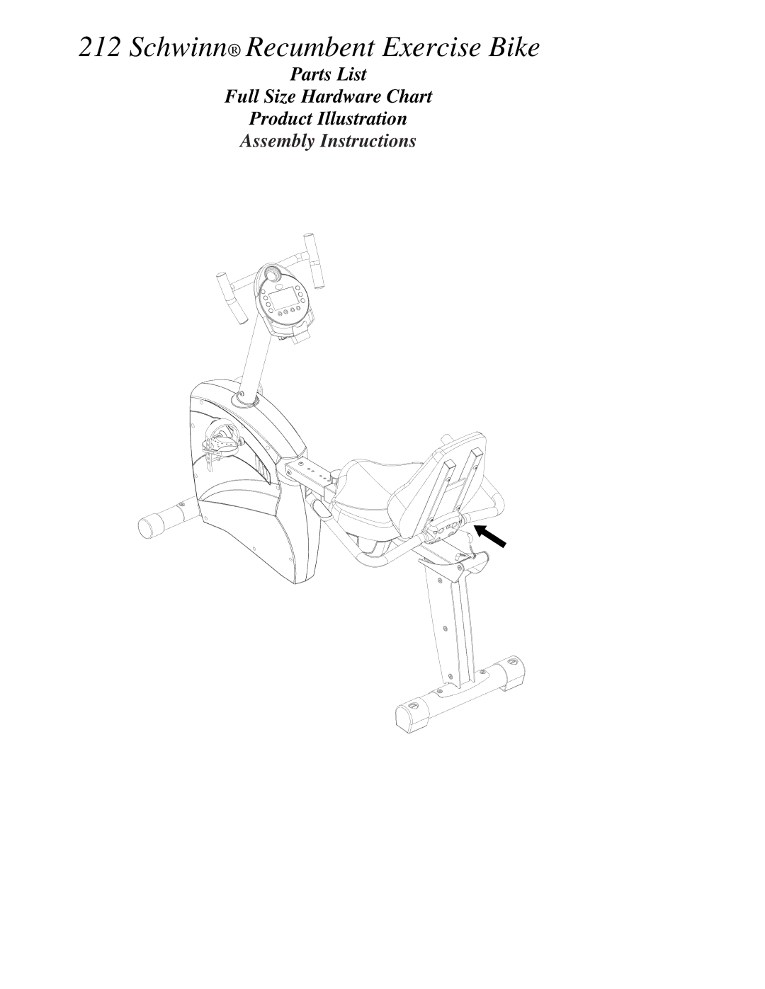 Schwinn 212 manual Schwinn Recumbent Exercise Bike 