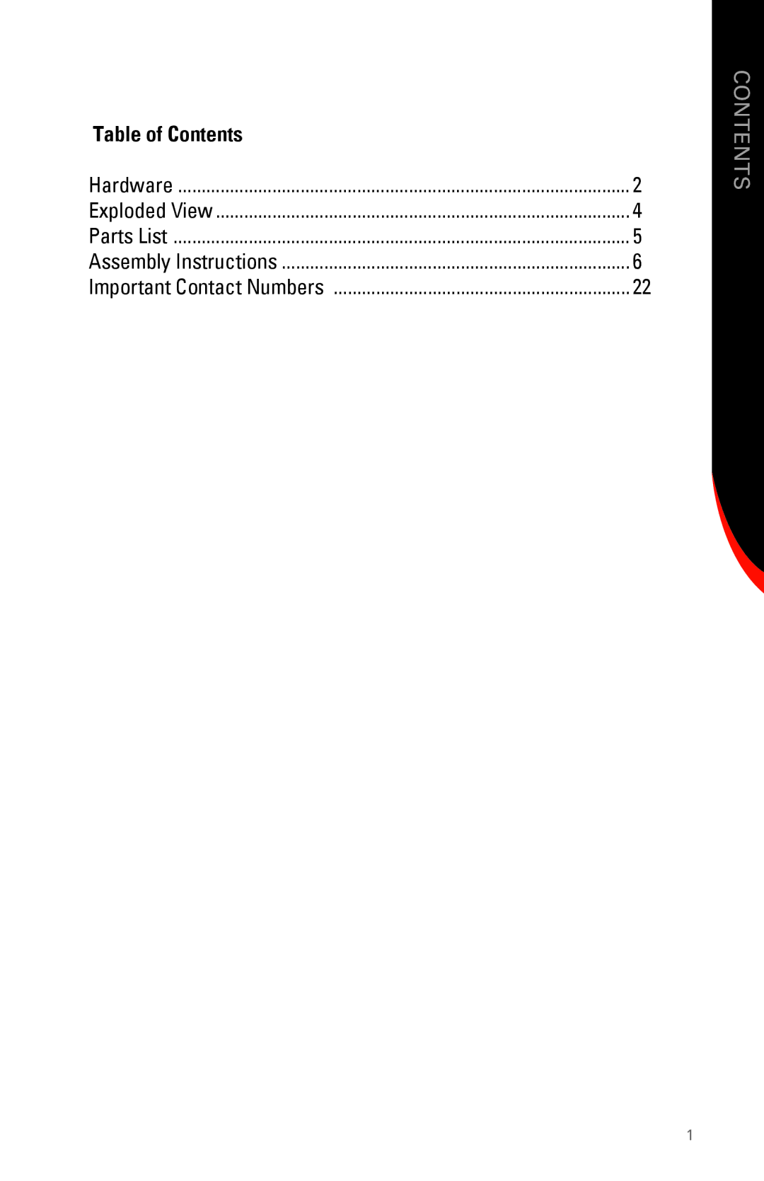 Schwinn 231 manual Table of Contents 