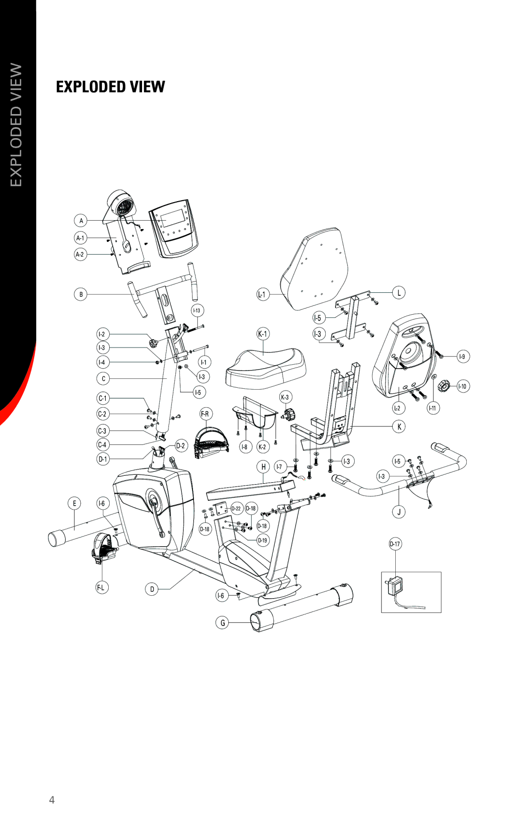 Schwinn 231 manual Exploded View 