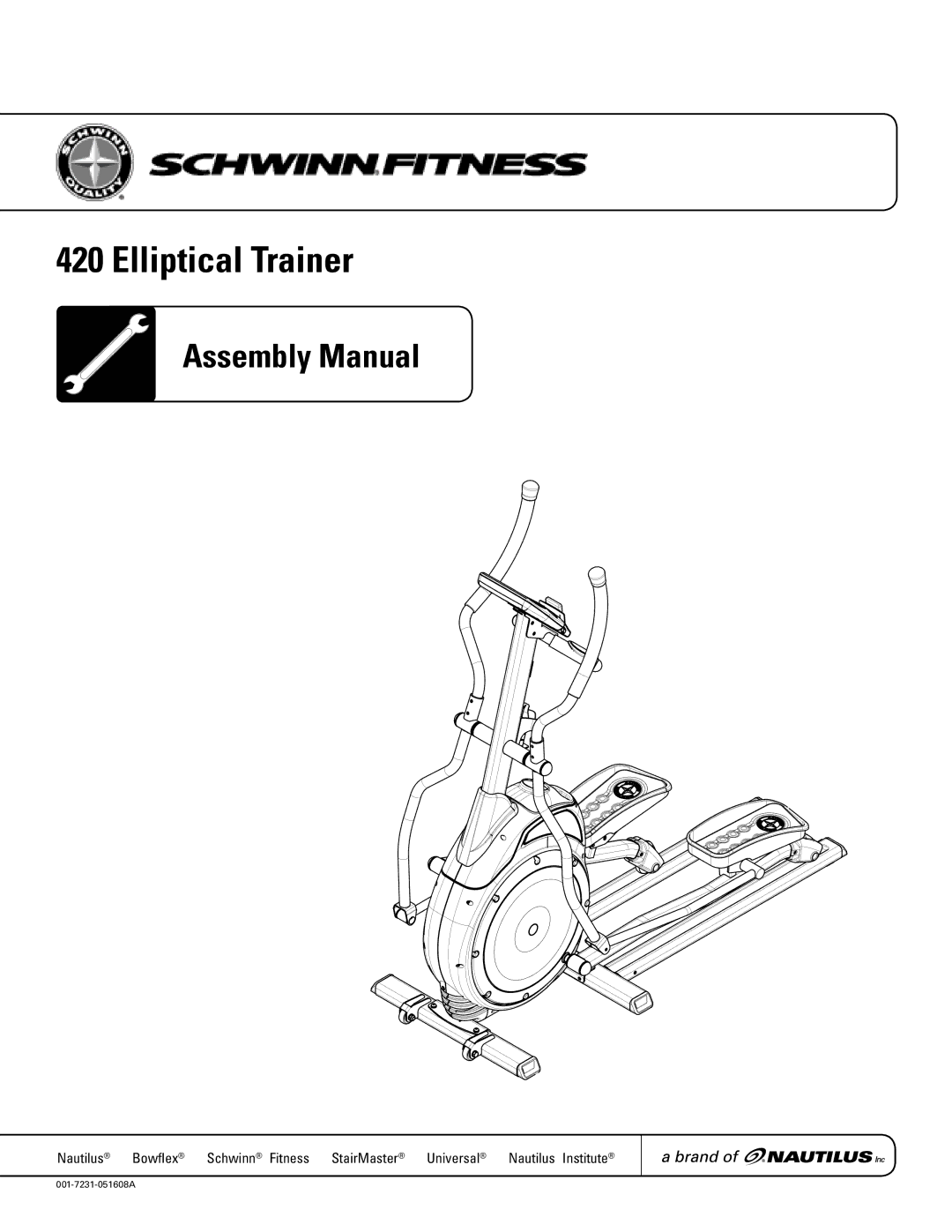 Schwinn 420 manual Elliptical Trainer 