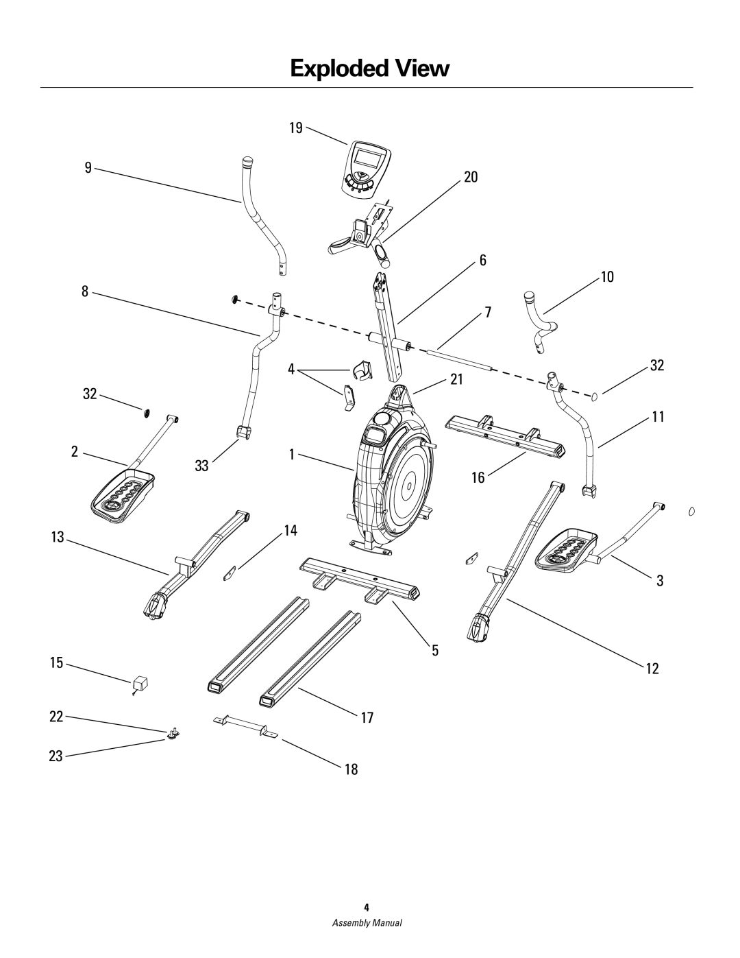 Schwinn 420 manual Exploded View 