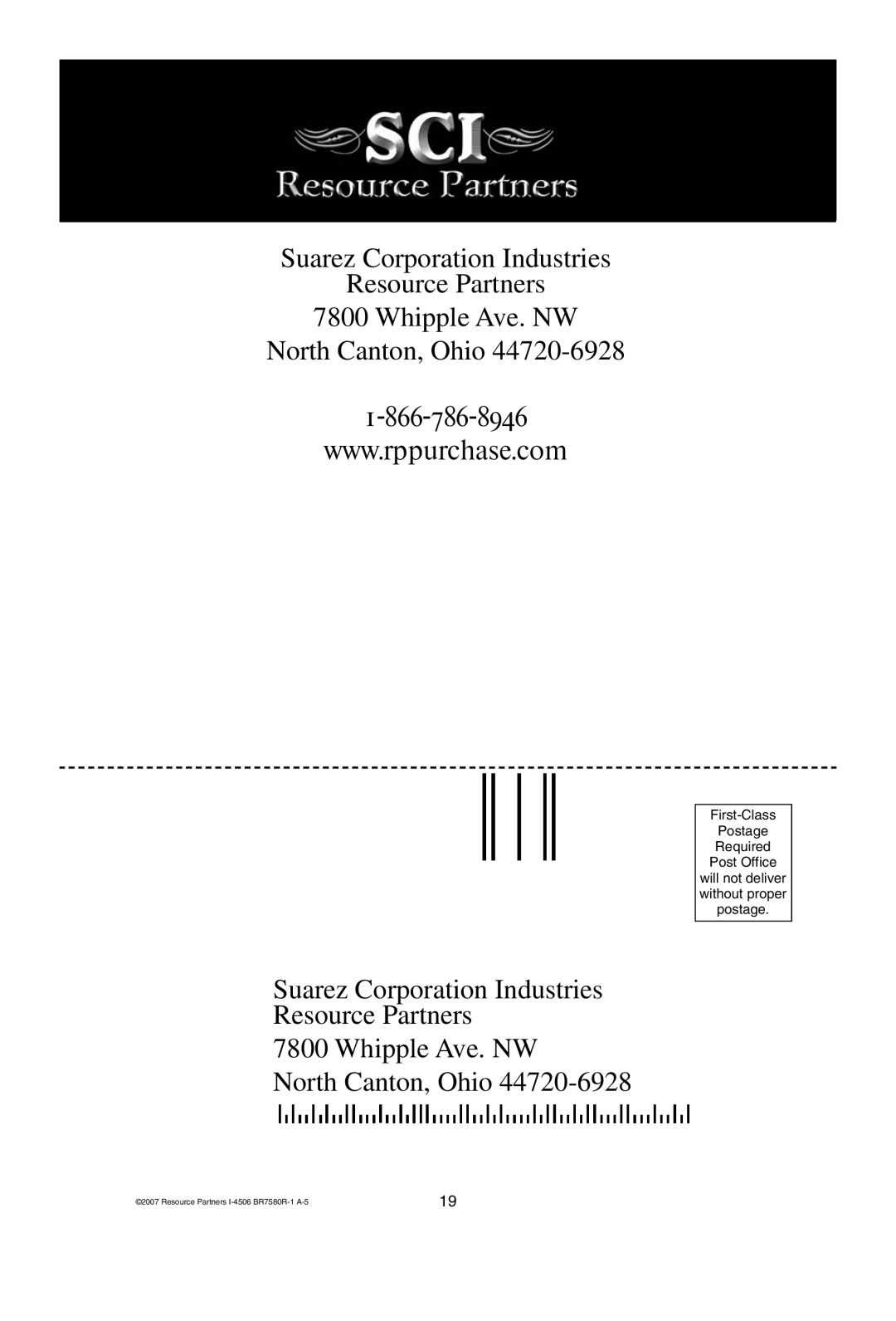 SCI Scandicrafts A2840/R manual Resource Partners I-4506 BR7580R-1 A-5 