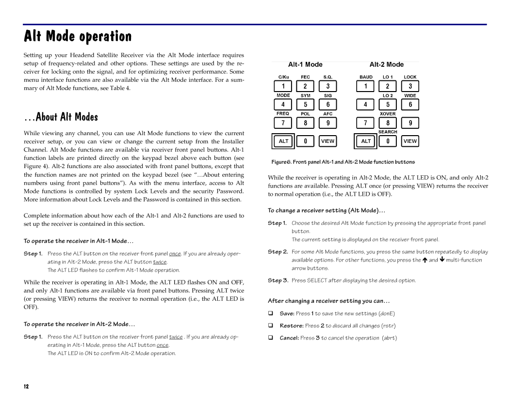 Scientific Atlanta D9225 manual $OW0RGHRSHUDWLRQ, …$ERXW$OW0RGHV 