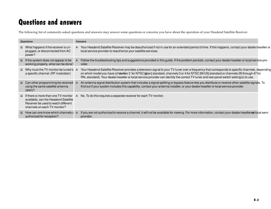 Scientific Atlanta D9225 manual 4XHVWLRQVDQGDQVZHUV, PALs, Anan, Authorize Guide Contactyour Your 