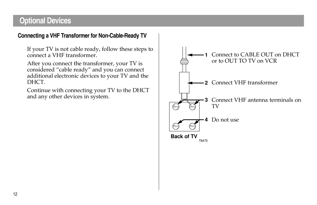 Scientific Atlanta Digital Home Communications Terminal manual Optional Devices 